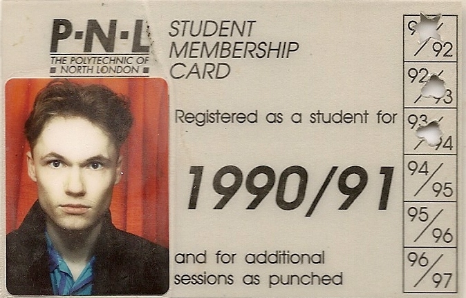 1990s student card